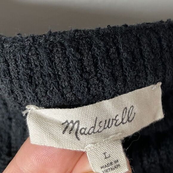 MADEWELL Knit Tank Top Womens Large Black Tie Wrap Sleeveless Cotton Blend J4453 - Picture 14 of 14